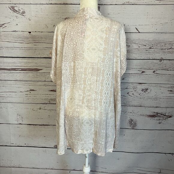 Victorias Secret Robe Womens One Size Kimono Tie‎ Front Boho Neutral Viscose - Picture 3 of 8